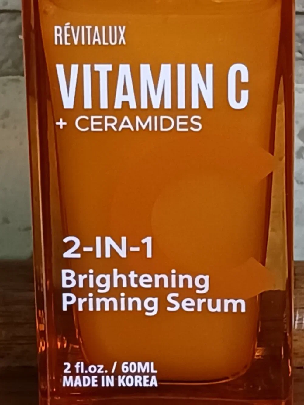 Revitalux Vitamin C + Ceramides 2 in 1 Brightening Priming Serum 2 fl. oz. 60ML